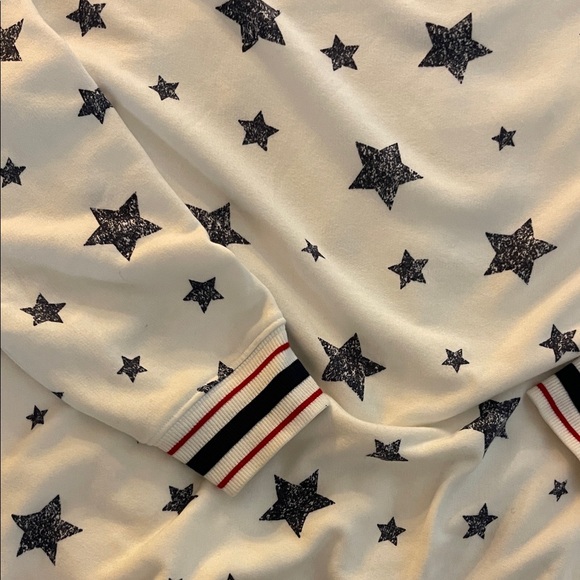 Lou & Grey Cream Top with Blue Celestial Star Accents - Picture 4 of 4